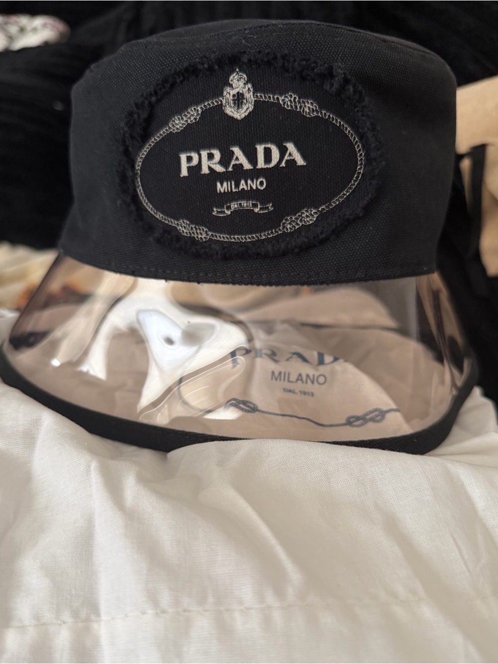 Prada Plexiglass Bucket Hat Size S